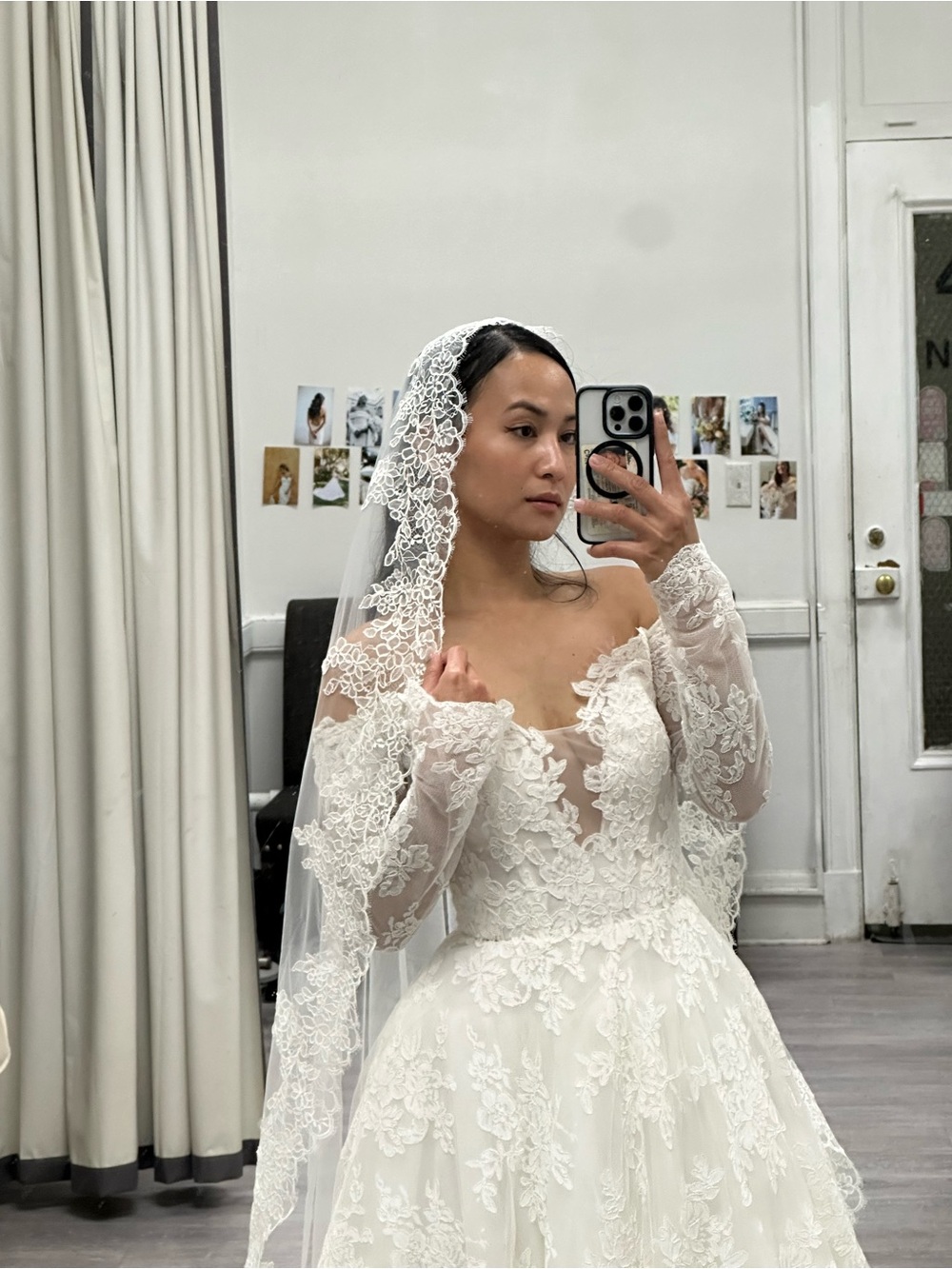 White Lace Bridal Veil